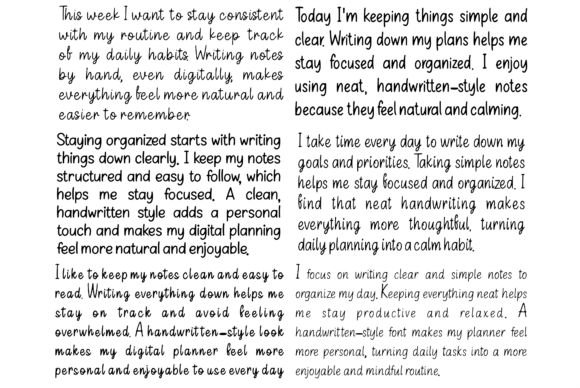 Handwritten Font Bundle Font - Preview 1