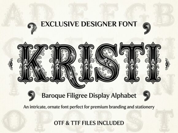 Kristi Font PNG with transparent background - Preview 1