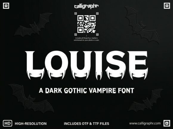 Louise Font PNG with transparent background - Preview 1