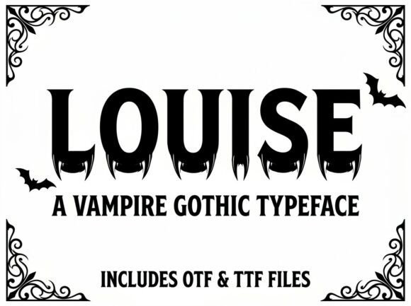 Louise Font PNG with transparent background - Preview 2