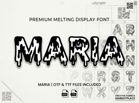 Maria Font PNG with transparent background - Preview 1