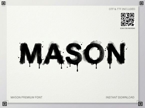 Mason Font PNG with transparent background - Preview 2