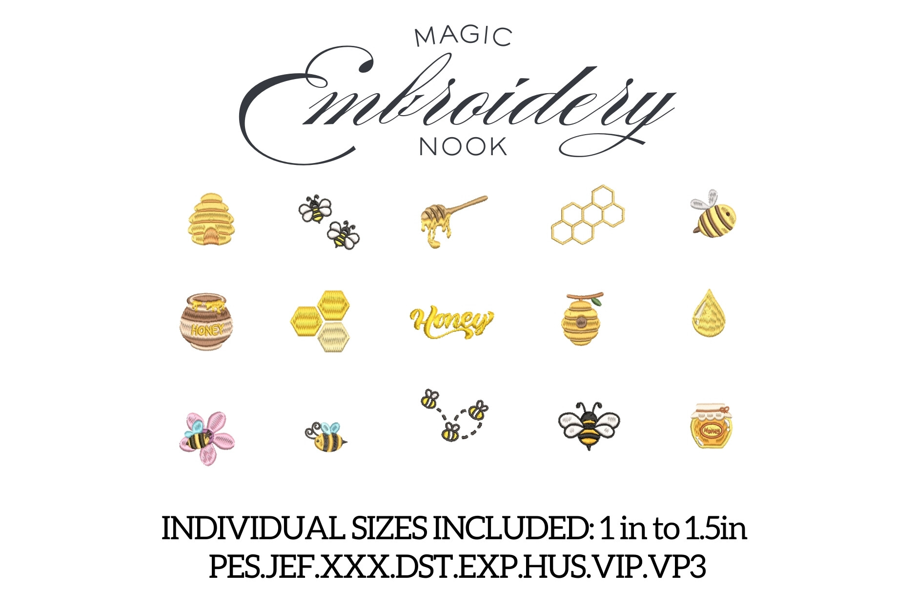Mini Honey Bee Bundle X 15 Designs