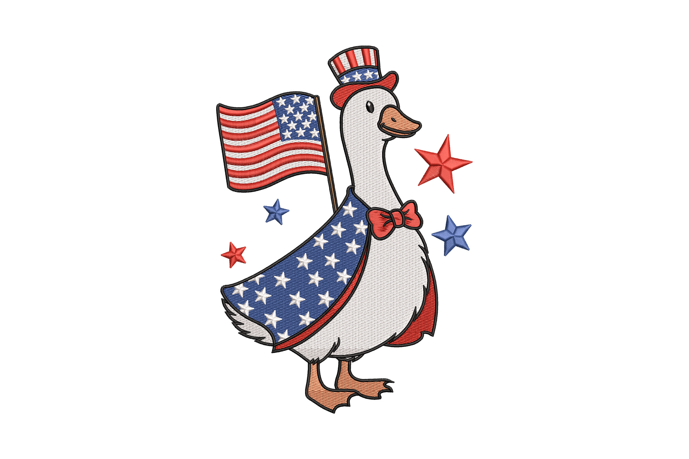Patriotic Goose USA Flag Hat Stars