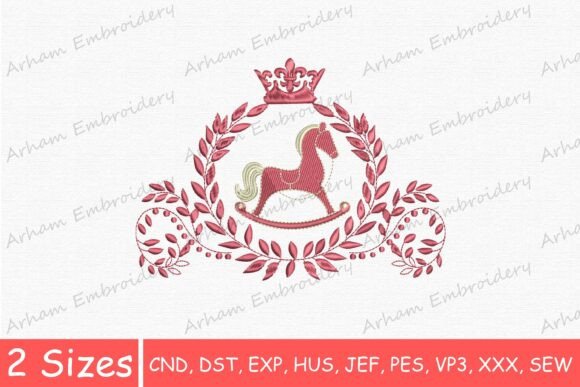 Princess Rocking Horse with Crown Frame