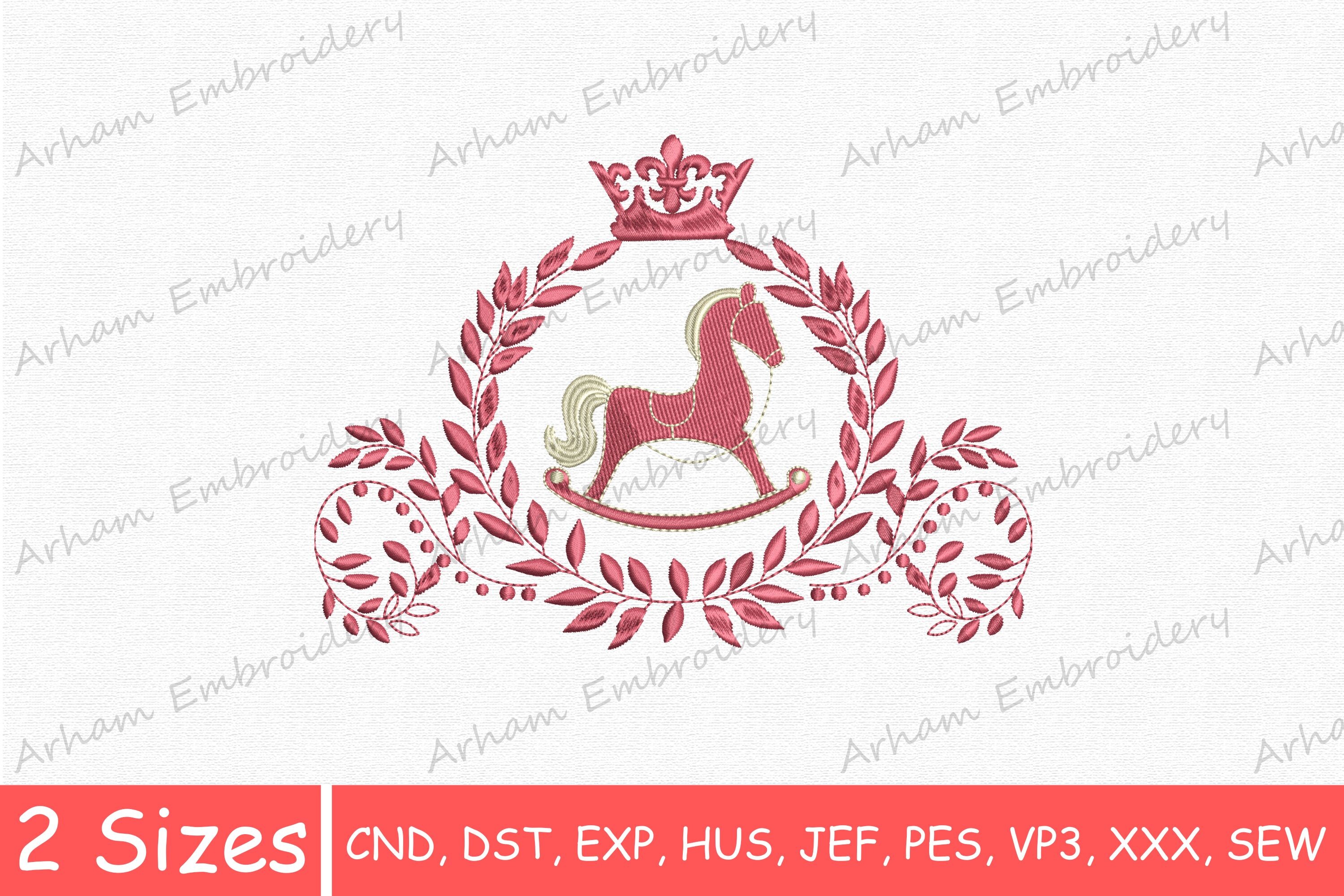 Princess Rocking Horse with Crown Frame