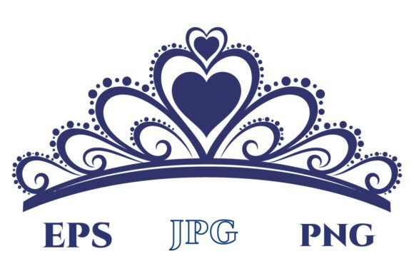 Princess Tiara EPS Cut File Design Gráfico Ilustraciones Imprimibles Por Design Advice