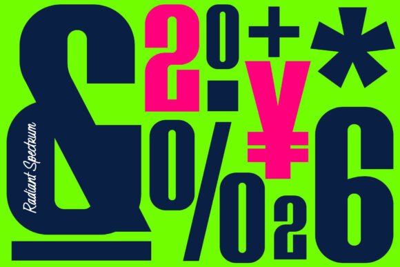 Radiant Spectrum Font PNG with transparent background - Preview 5
