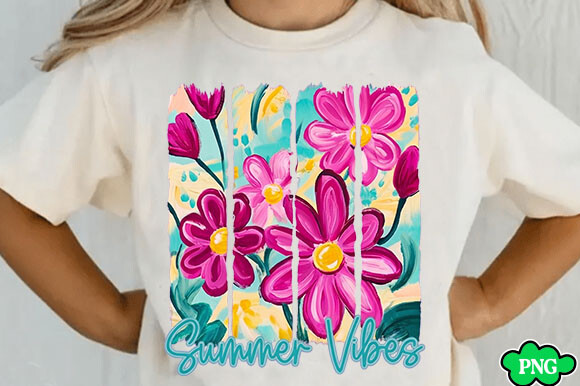 Summer Vibes Png, Floral Summer PNG Graphic by ArtifyAI · Creative Fabrica