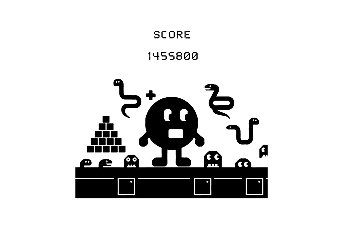 Retro Arcade Game Character High Score V
