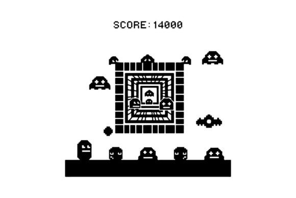 Retro Arcade Game Score Screen Vector Il