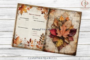 Autumn Leaves Forest Junk Journal Pages Graphic by CozyPrint Studio Co ...