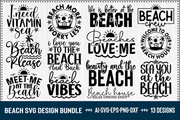 Beach SVG Bundle Graphic Crafts By creativemim2001