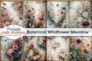Botanical Wildflower Meadow Junk Journal Graphic by CozyPrint Studio Co ...