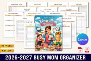 Busy Mom Organizer (2026–2027) Graphic by designmela01 · Creative Fabrica