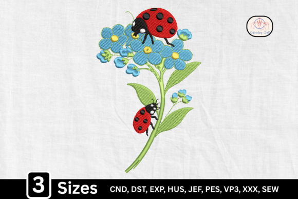 Cute Floral Ladybug