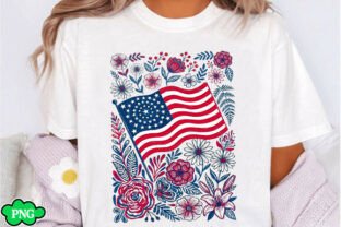 Floral American Flag PNG, 4th of July Graphic by ArtifyAI · Creative ...