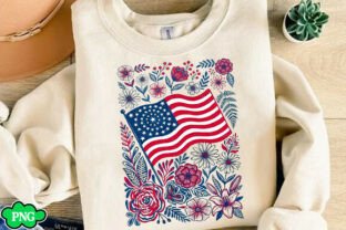 Floral American Flag PNG, 4th of July Graphic by ArtifyAI · Creative ...