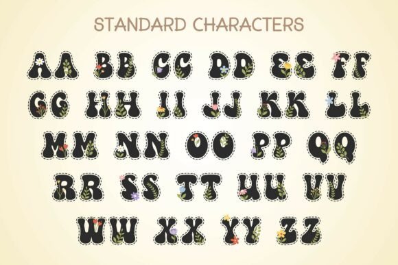 Groovy Spring Font PNG with transparent background - Preview 1