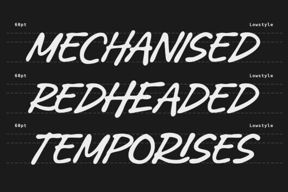Lowstyle Font PNG with transparent background - Preview 3