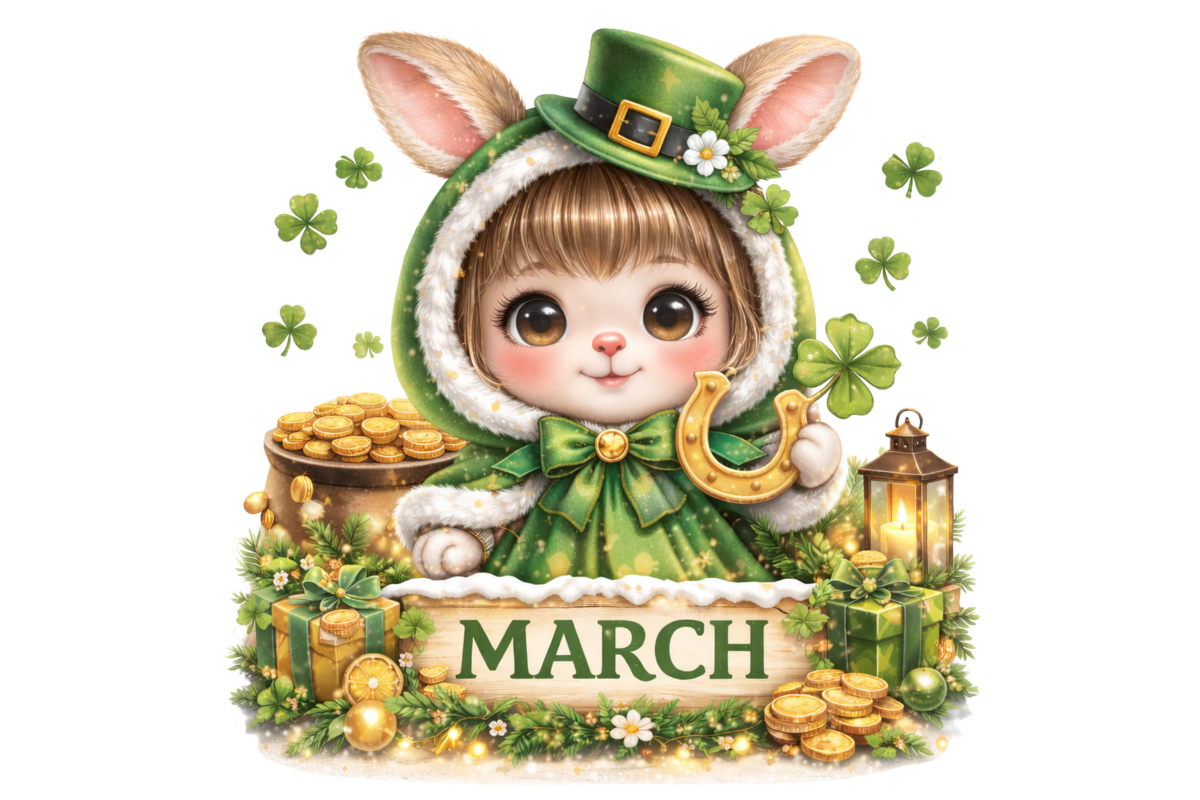 March St Patrick’s Day Bunny Clipart PNG Graphic by SnapBloomCo ...