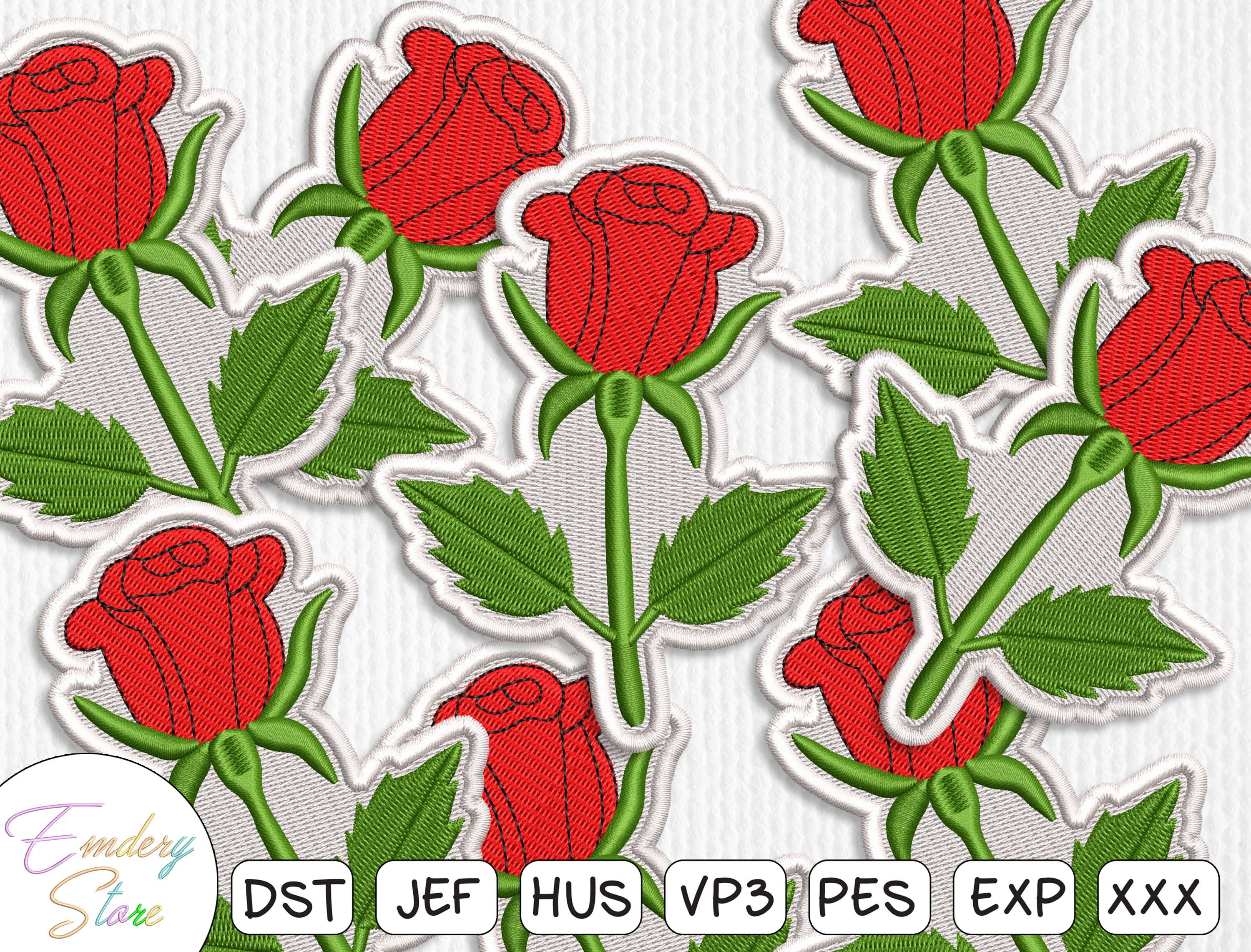 Rose Patches Embroidery Design