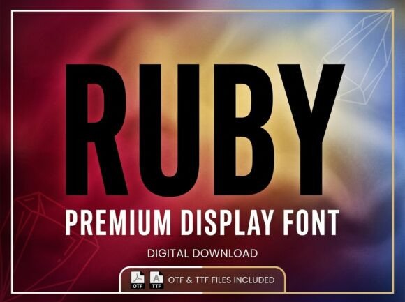 Ruby Font PNG with transparent background - Preview 1