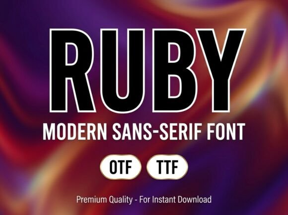 Ruby Font PNG with transparent background - Preview 2