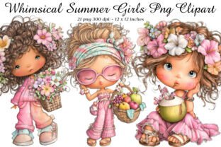 Summer Girls Png Clipart Bundle Graphic by SinaCreation · Creative Fabrica
