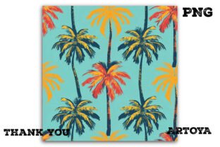 Summer Palm Tree Pattern Graphic by Artoya · Creative Fabrica