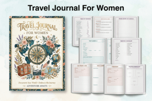 Travel Journal for Women Graphic by KDP Studio · Creative Fabrica
