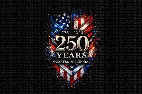 USA 250 Years Quarter Millennial PNG Gráfico Diseños de Camisetas Por CREATIVE DESIGN ZONE