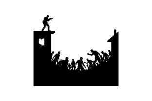 Zombie apocalypse survival flat design v