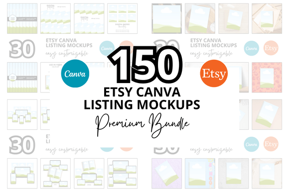 150 Etsy Bundle Mockups Templates