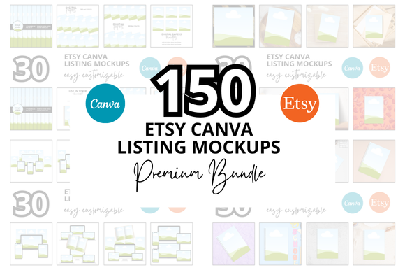 150 Etsy Bundle Mockups Templates