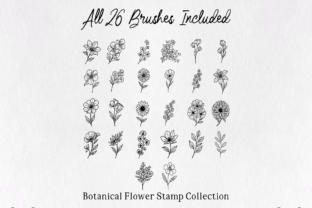 26 Wildflower Stamps for Procreate Graphic by FinsandFiction · Creative ...