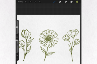 26 Wildflower Stamps for Procreate Graphic by FinsandFiction · Creative ...