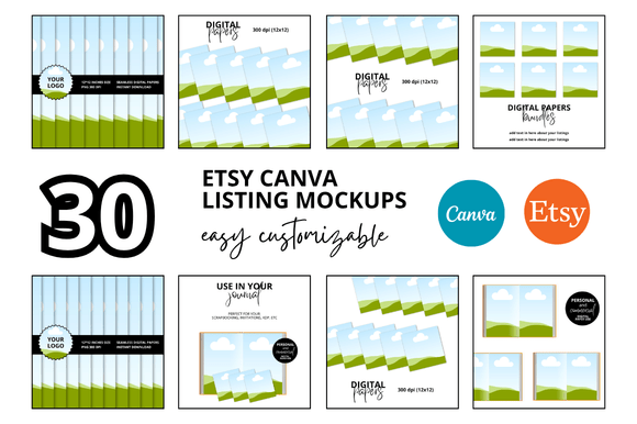 30 Journal Pages Etsy Mockups Templates Grafica Modelli di Prodotti Di FolieDesign