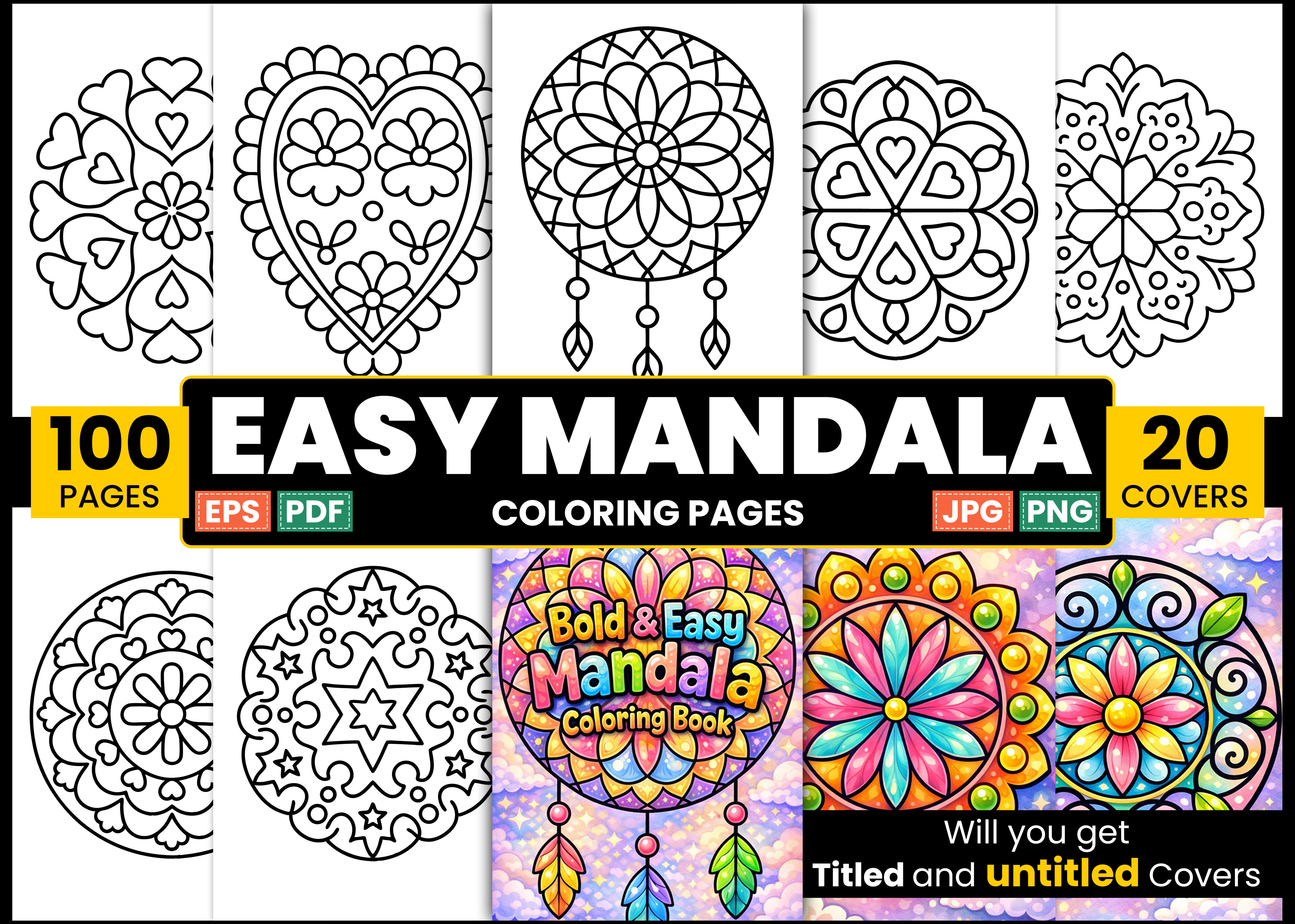 Bold & Easy Mandala Coloring Page