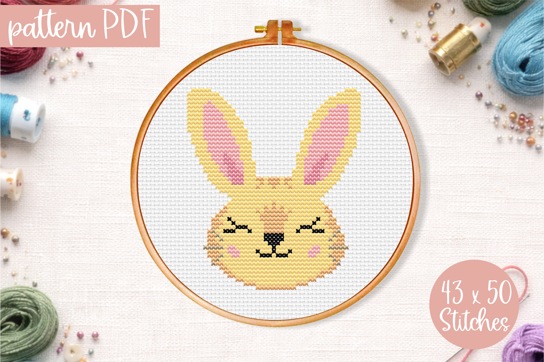 Bunny Cross Stitch Pattern Rabbit PDF