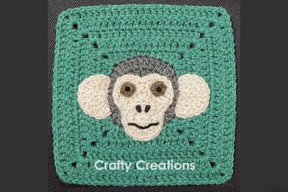 Chimpanzee Granny Square Crochet Pattern