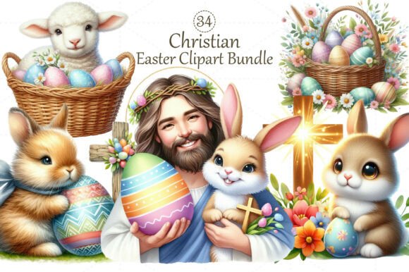 Christian Easter Clipart Bundle