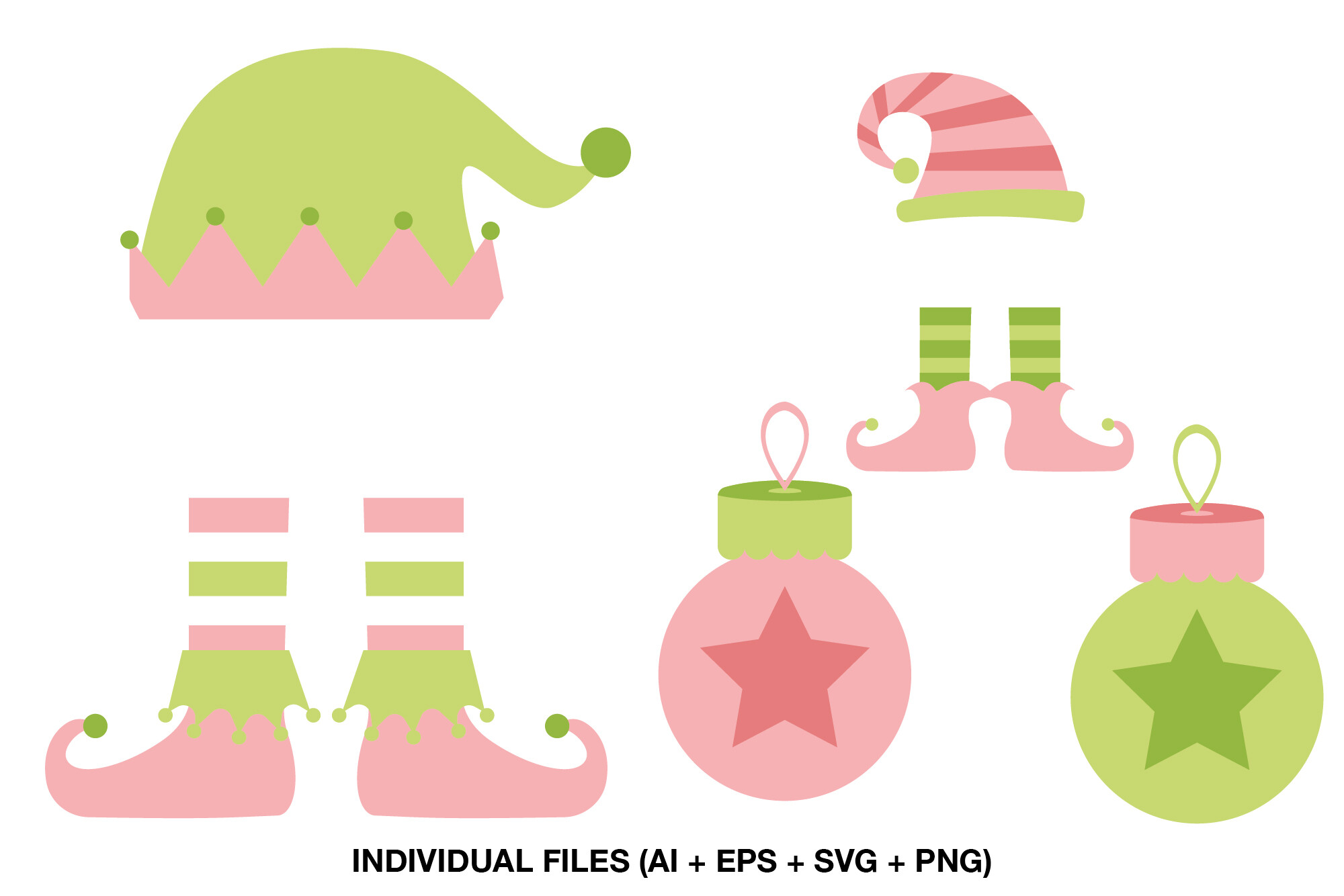 Christmas Elf Clipart Set