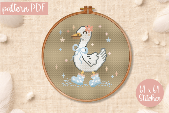 Cute Goose Cross Stitch Pattern PDF