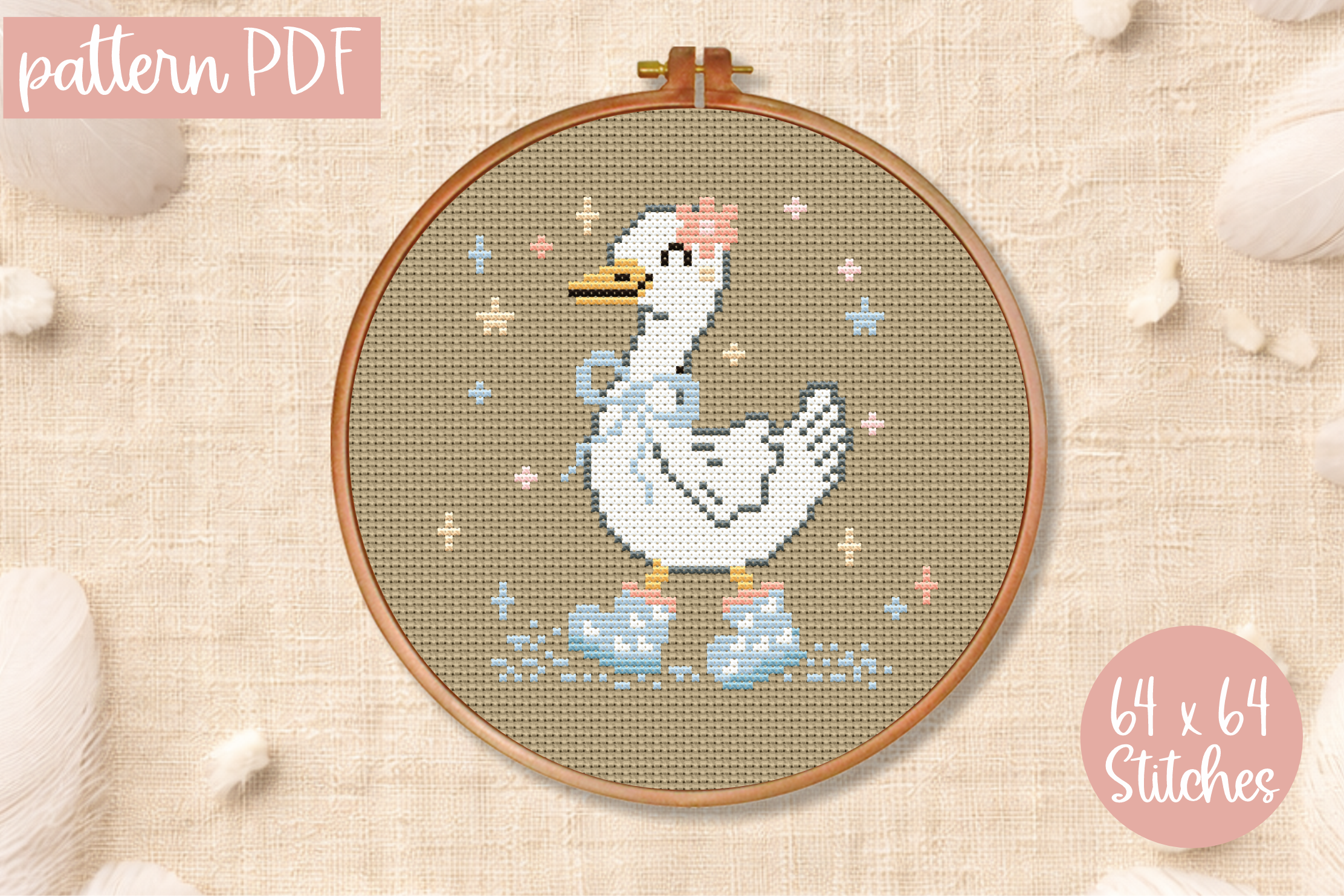 Cute Goose Cross Stitch Pattern PDF