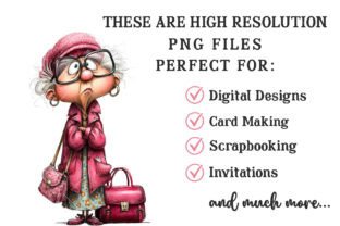 Funny Old Lady Clipart Graphic by RevolutionCraft · Creative Fabrica