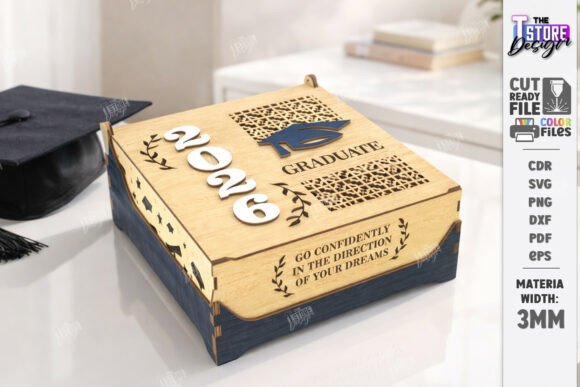 Graduation Photo Memory Box Laser Cut Laser Cutting By The T Store Design