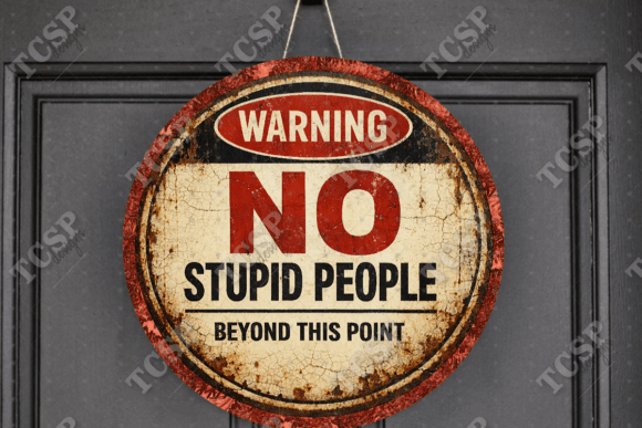 Humorous Warning Door Sign