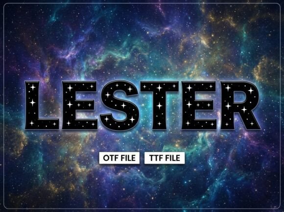 Lester Font PNG with transparent background - Preview 1