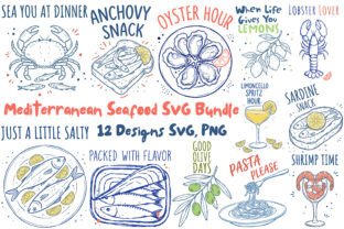 Mediterranean Seafood Quotes SVG Bundle
